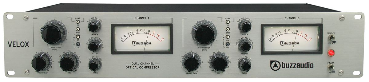 Buzz Audio VELOX-DC.dual channel optical compressor(Silver)